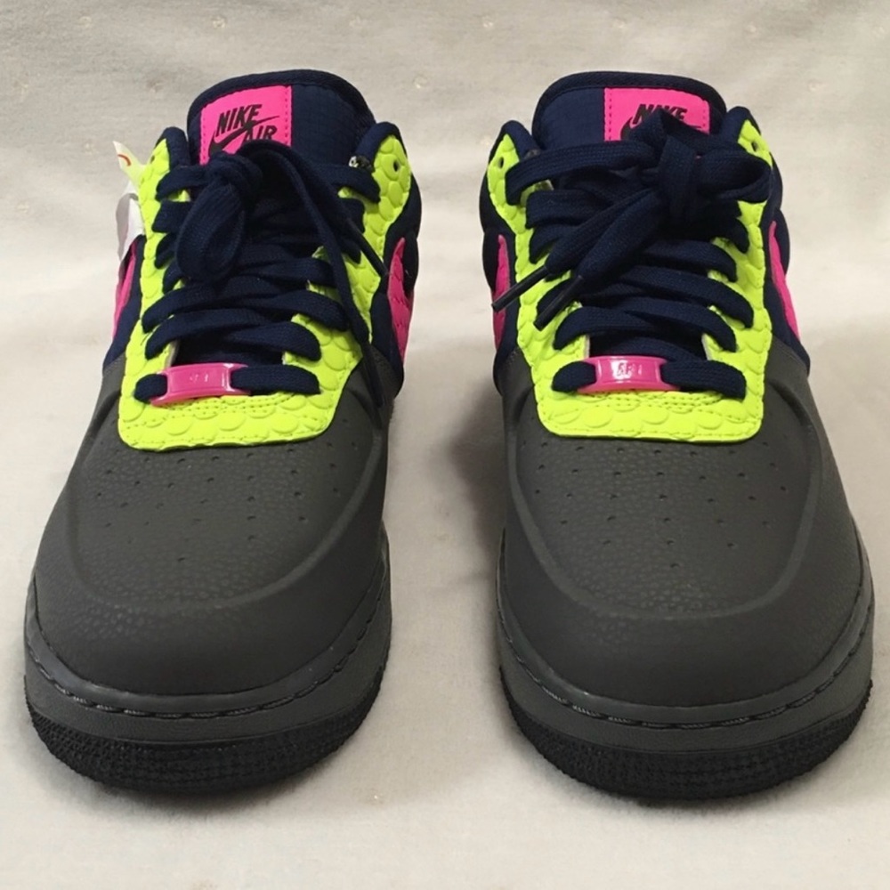 Nike Air Force1 Low Custom 3M Thinsulate B200 Series Neon Pink Volt Black Size12 - Picture 5 of 15